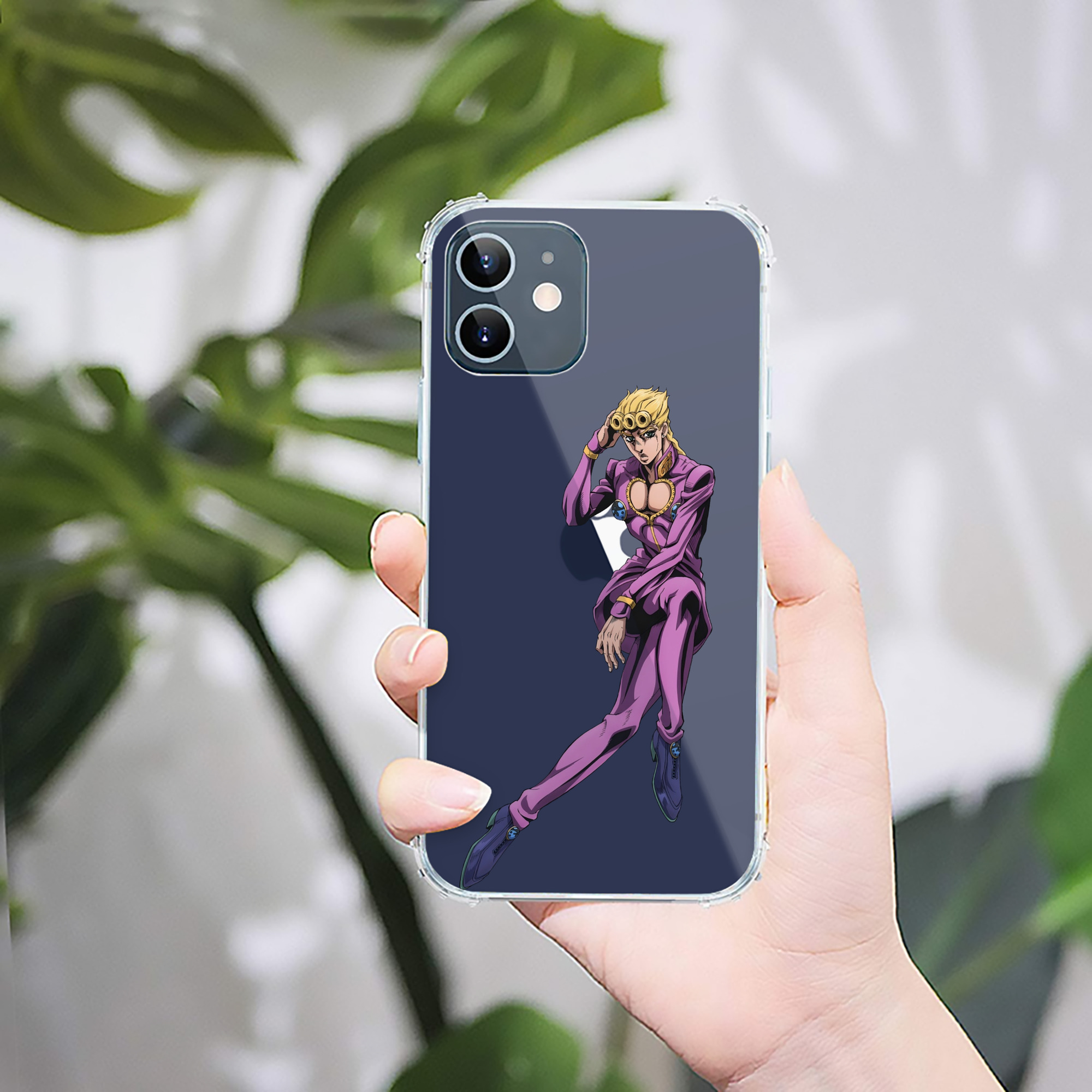（画像用） ジョジョの奇妙な冒険 ジョルノ?ジョバァーナ JoJo's Bizarre Adventure Giorno Giovanna 【iPhone 12シリーズ対応】透明スマホケース（クリアソフトケース）